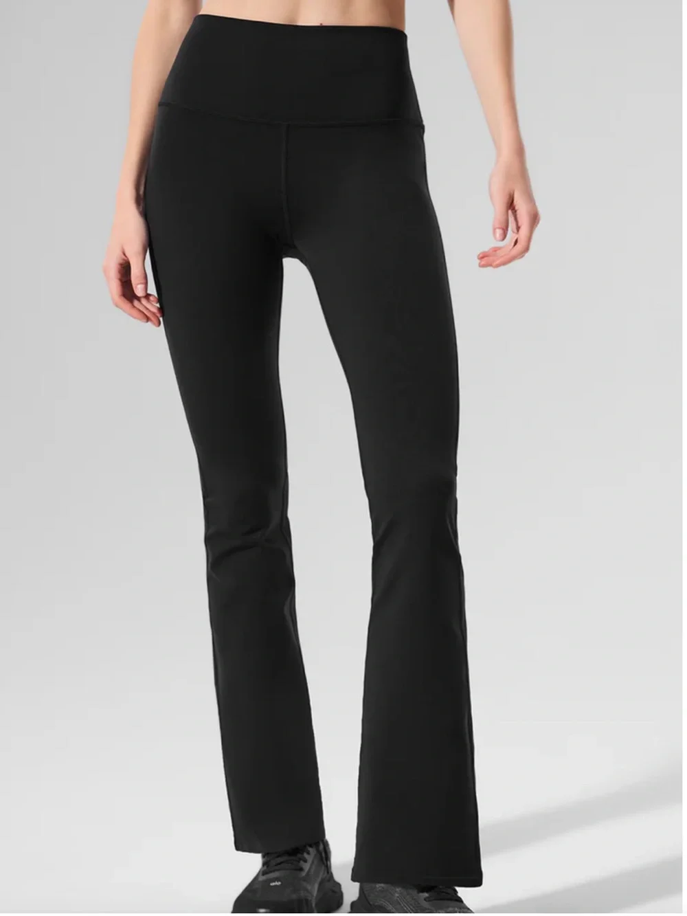 ALO Yoga Black Airbrush Bootcut High-Rise Leggings